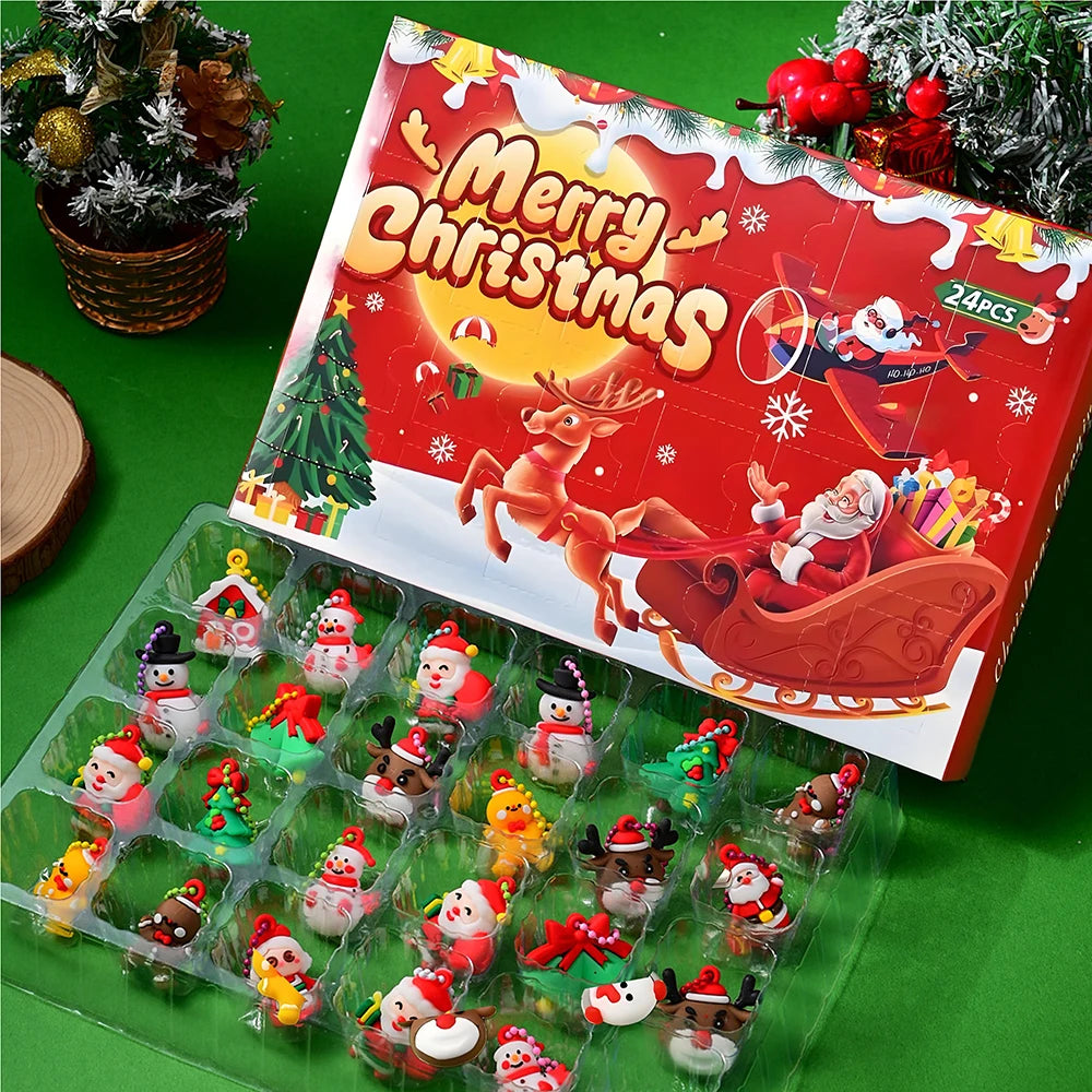 Kerst adventskalender presenteert cadeau schattenjacht doos decoraties 2025, geschenken beeldje dingen voor doe-het-zelf kerstkalender cadeau