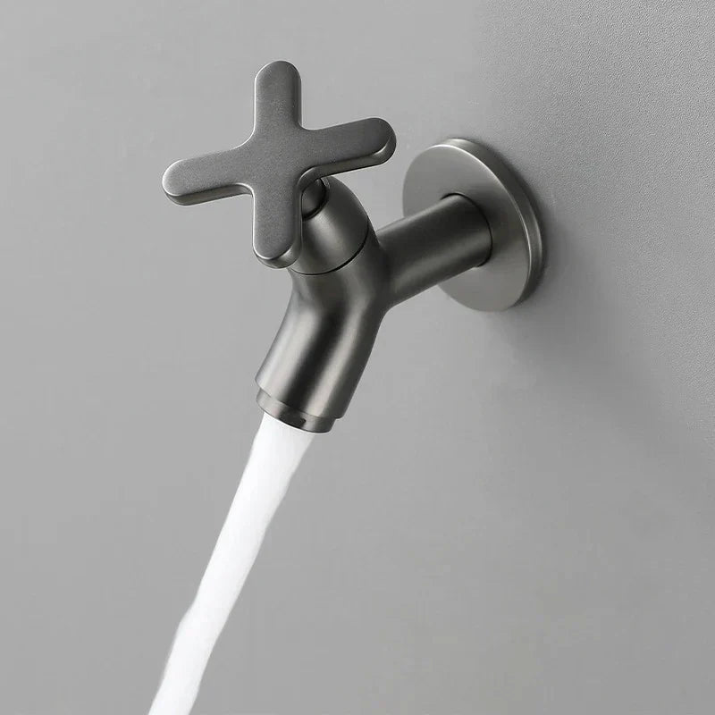 Wall-Mount Cold Water Faucet – Brass Single-Handle Tap for Bathroom, Laundry, Outdoor Use | Thomler