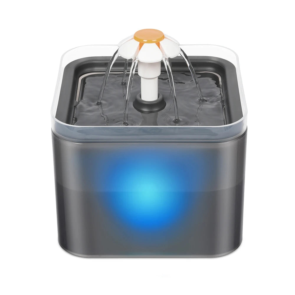 67 oz Recirculating Pet Drinking Station with Illuminated Basin, Multi-Filter Water Flow System for Dogs & Cats | Thomler