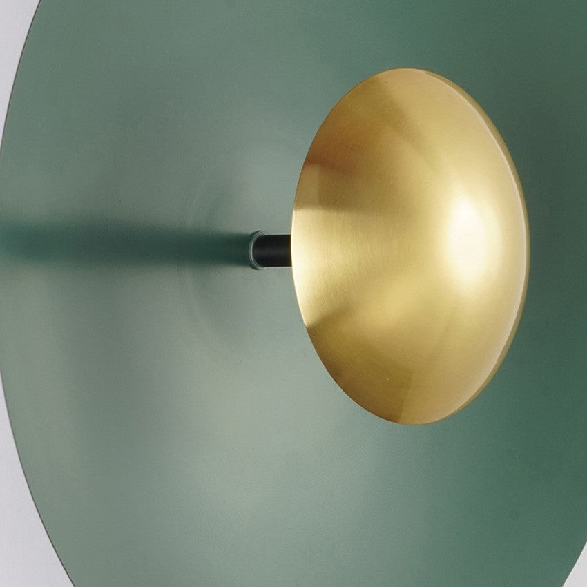 Wall Lamp Iron 15.7 In LED Round Modern Bedroom Living Room Accent Lighting Nordic Minimalist Decorative Fixture | Thomler