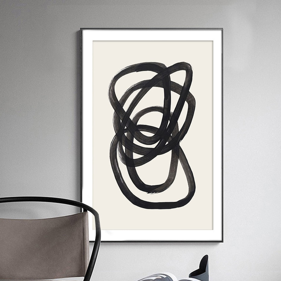 Retro Painterly Statement Art Print on Cotton Canvas | Thomler