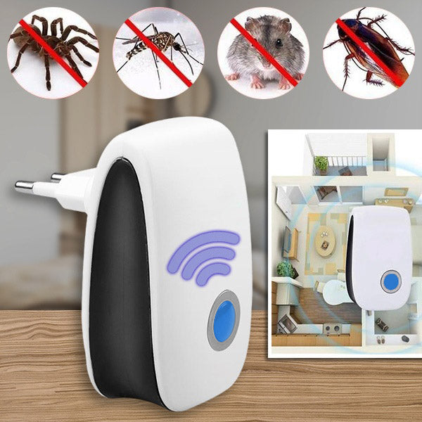 Ultrasonic Pest Repeller for Mosquitoes Mice Ants Roaches | Indoor Electronic Bug Control Device Chemical-Free Non-Toxic | Safe for Kids Pet | Thomler