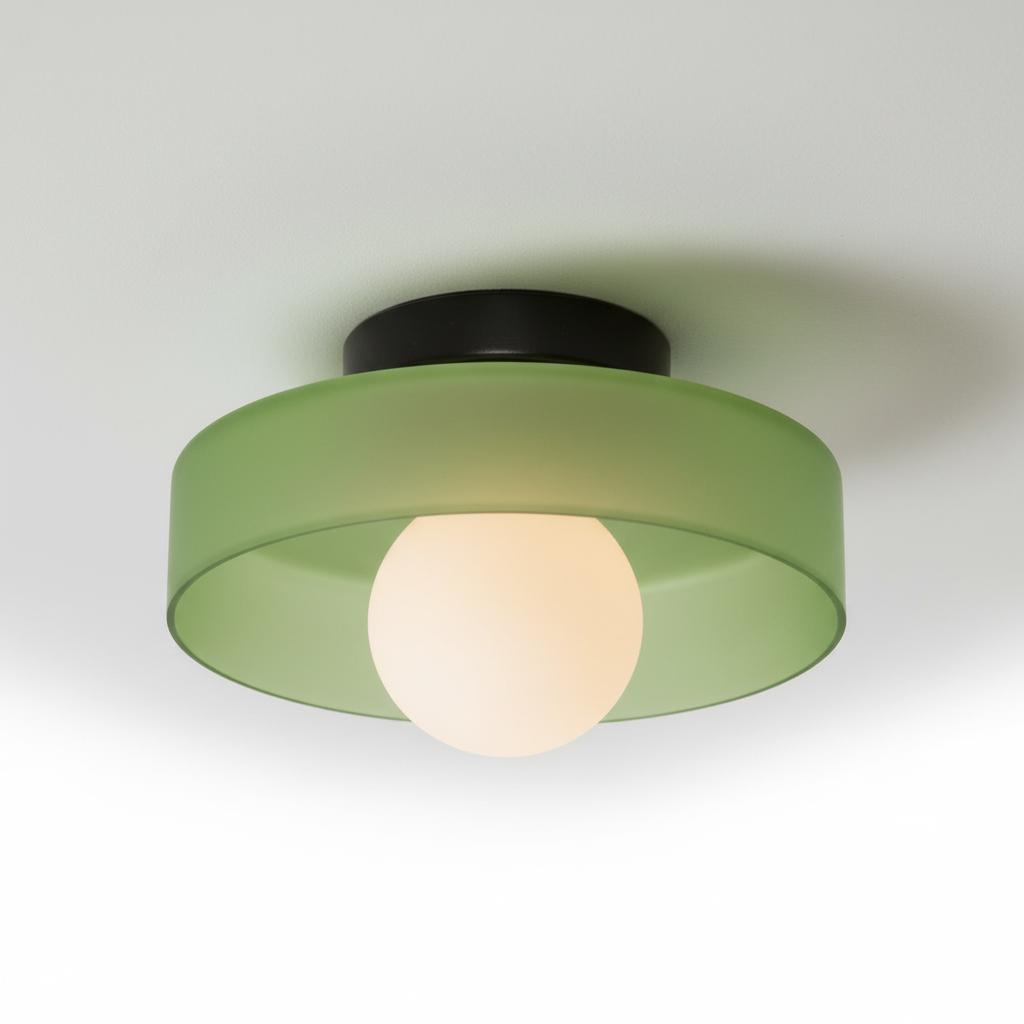 Round Glass Flush Mount Ceiling Light – Modern Low-Profile LED Fixture for Kitchen, Bedroom & Hallway | Thomler