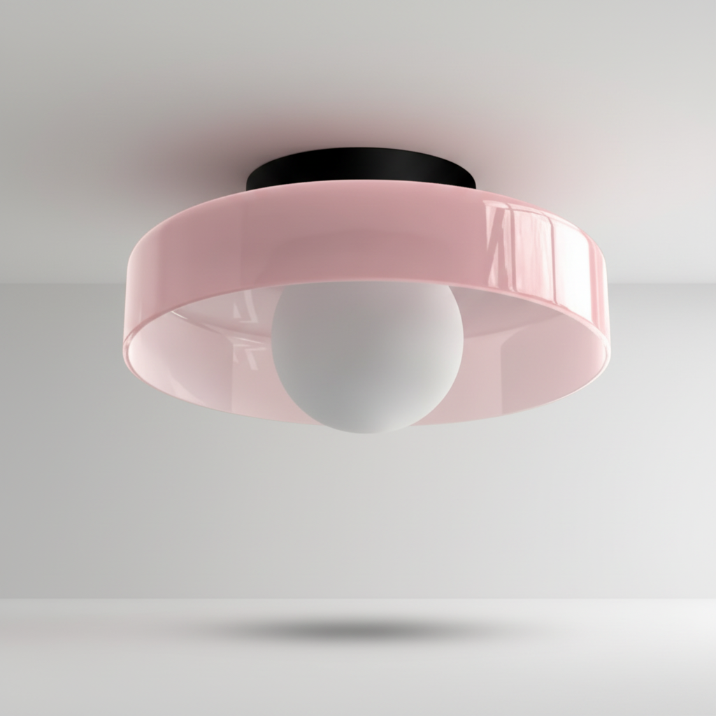 Round Glass Flush Mount Ceiling Light – Modern Low-Profile LED Fixture for Kitchen, Bedroom & Hallway | Thomler