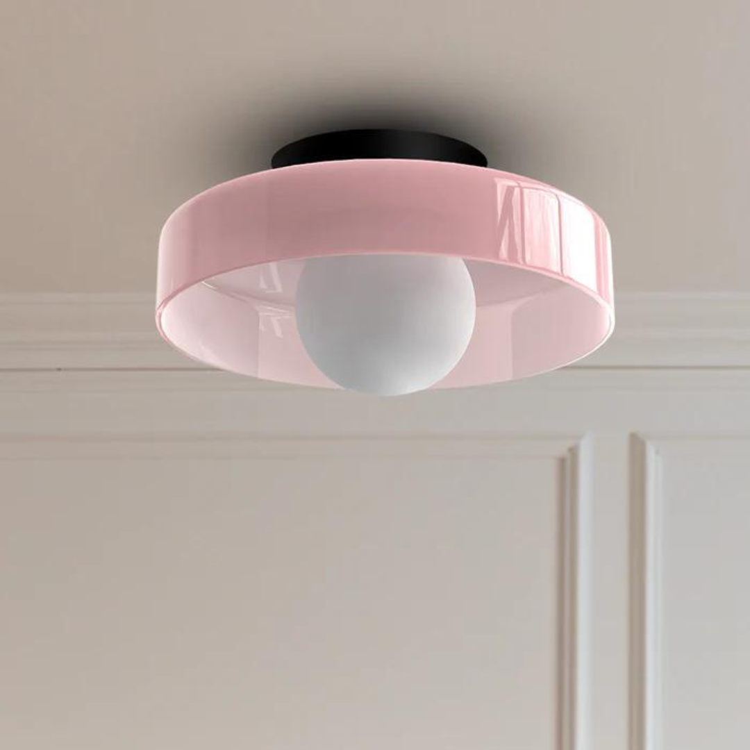 Round Glass Flush Mount Ceiling Light – Modern Low-Profile LED Fixture for Kitchen, Bedroom & Hallway | Thomler