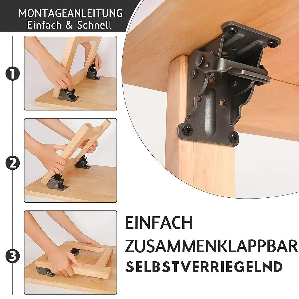 Folding Table Bracket Steel 22.5 cm Load Support Wall Mounted Workbench Balcony Table Space Saving Folding Shelf Support | Thomler