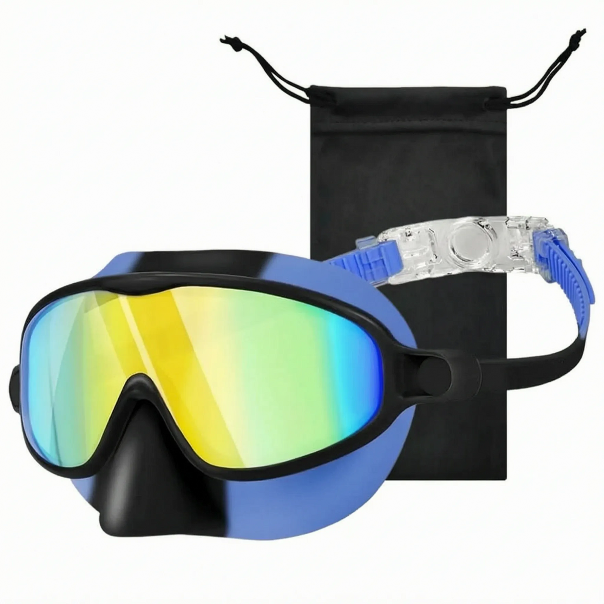 Kids Swimming Goggles with Full Face Coverage & Nose Guard for Learn-to-Swim, Pool Training | Thomler
