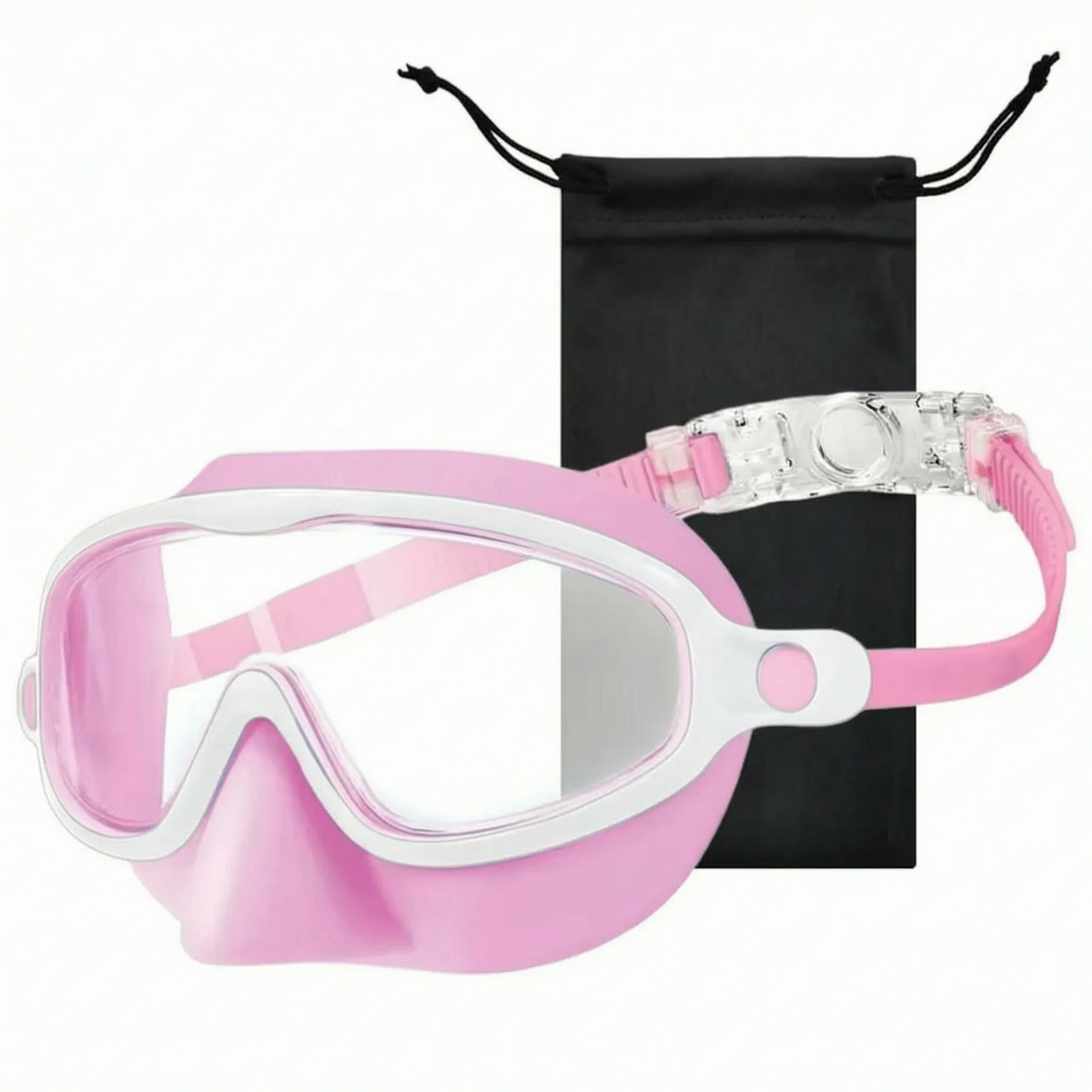 Kids Swimming Goggles with Full Face Coverage & Nose Guard for Learn-to-Swim, Pool Training | Thomler