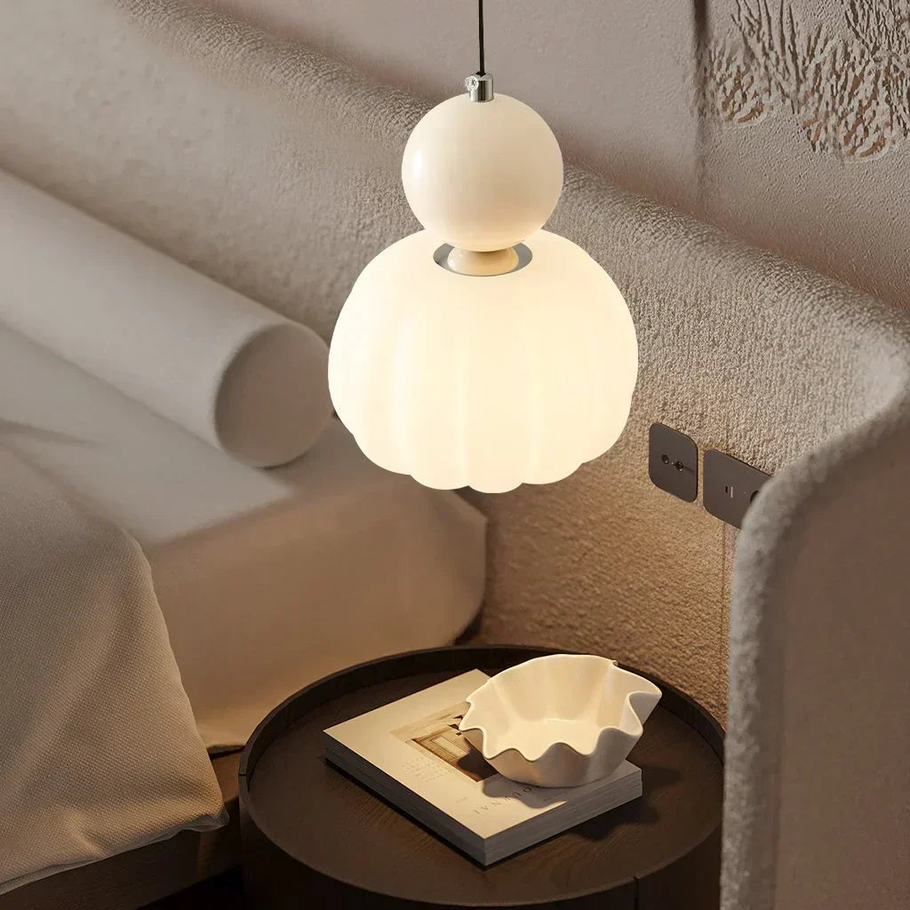 Pendant Light Metal PMMA 16.0 cm Beige Dining Room Living Room Kitchen Hanging Ceiling Lamp Soft Diffused Glow Decorative Sphere | Thomler