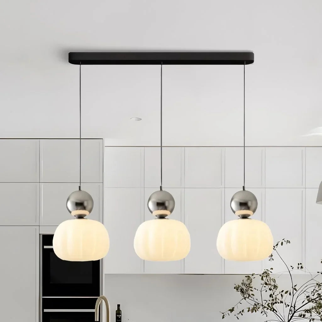 Pendant Light Metal G9 5W 27.6 in Cream Ceiling Dining Room Kitchen Island Hanging Fixture Modern Art Deco Lighting | Thomler