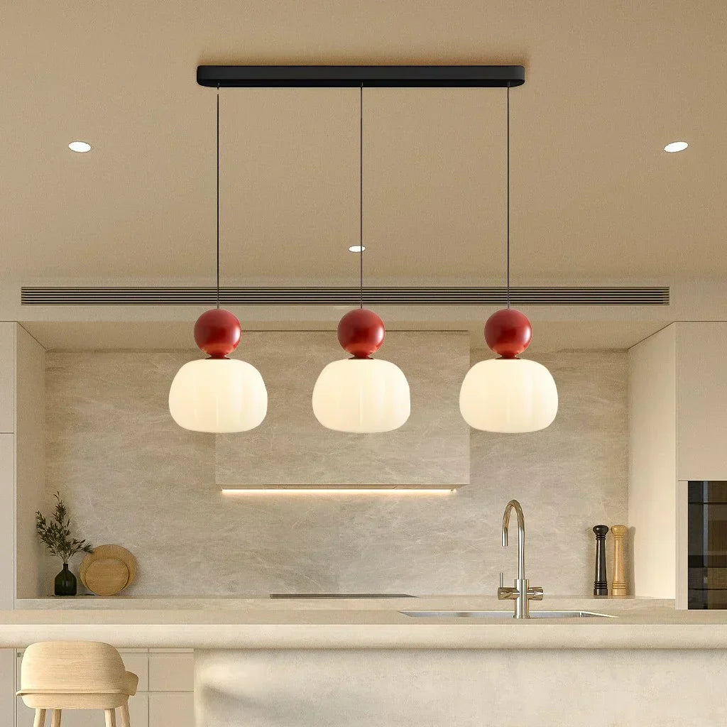 Pendant Light Metal PMMA 16.0 cm Beige Dining Room Living Room Kitchen Hanging Ceiling Lamp Soft Diffused Glow Decorative Sphere | Thomler