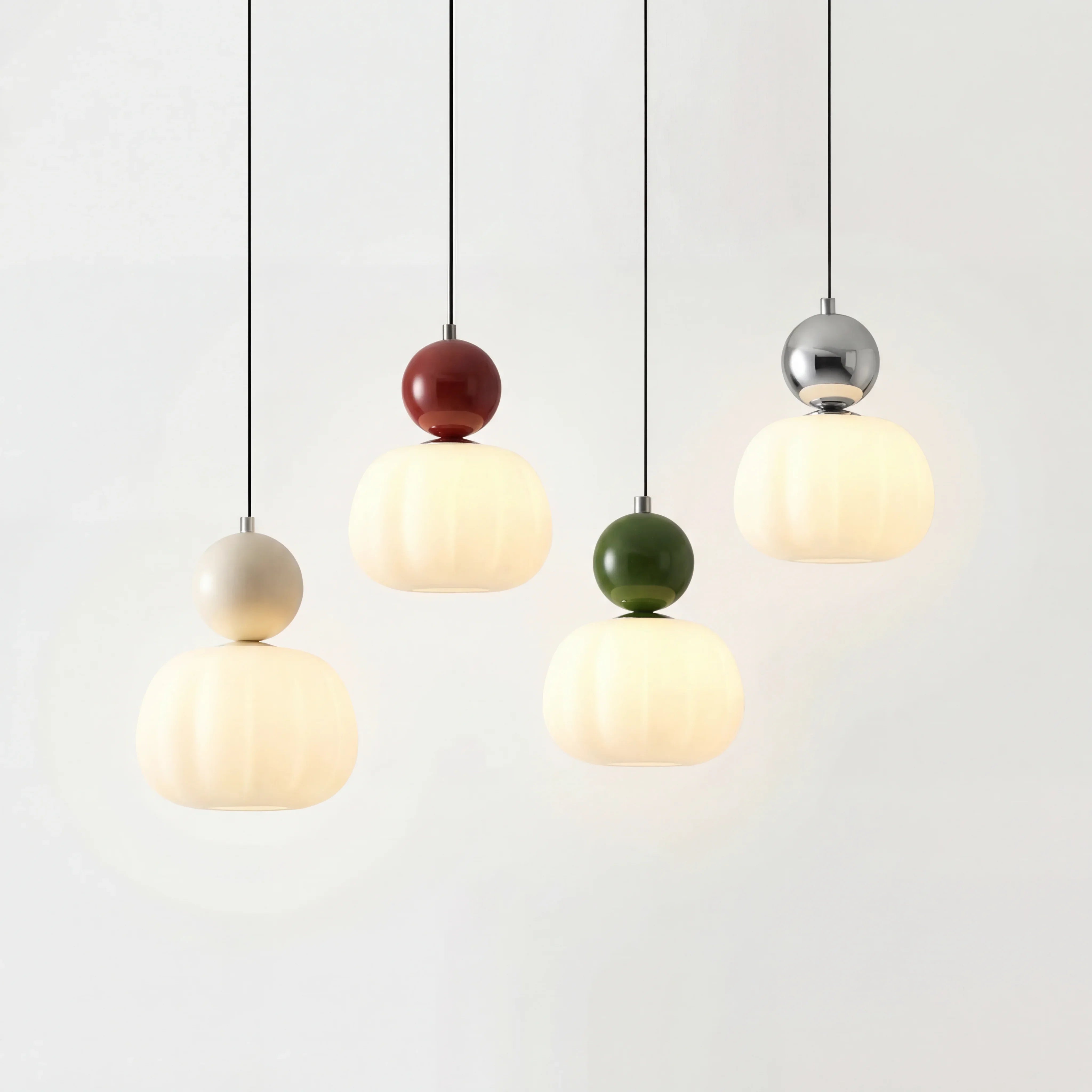 Pendant Light Metal G9 5W 27.6 in Cream Ceiling Dining Room Kitchen Island Hanging Fixture Modern Art Deco Lighting | Thomler