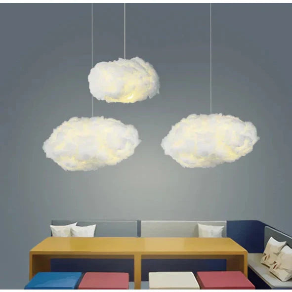 Pendant Light Cotton Cloud 40.0 cm White Bedroom Nursery Warm LED Hanging Ceiling Lamp Decorative Lighting | Thomler