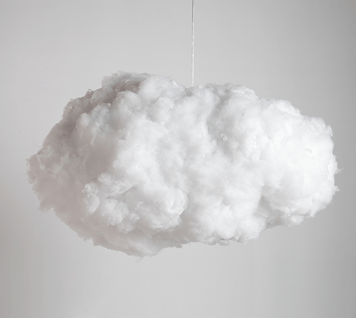 Cotton Cloud Hanging Pendant Light for Bedroom & Nursery | Soft White Glow Ceiling Fixture | Modern Fluffy Kids Room Decor | Winter Sky | Thomler