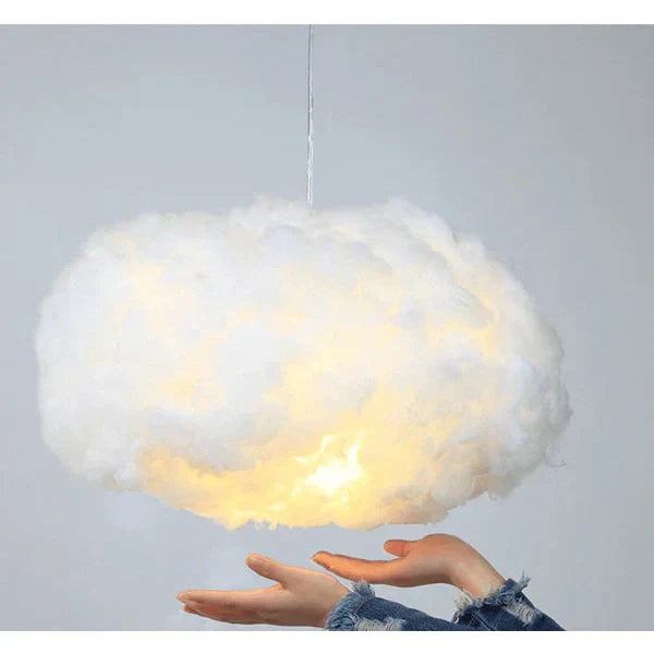 Pendant Light Cotton Cloud 40.0 cm White Bedroom Nursery Warm LED Hanging Ceiling Lamp Decorative Lighting | Thomler
