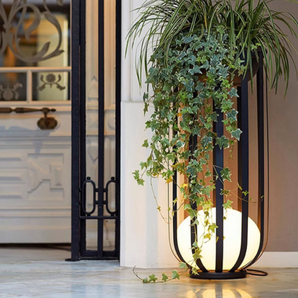 Outdoor Solar Flower Stand Light Aluminum 22 in Medium 37 in Large Garden Patio Pathway Decorative LED | Thomler