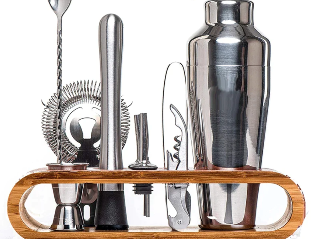 10-Piece Bartender Tool Set – Professional Mixing Kit with Organized Holder | Thomler