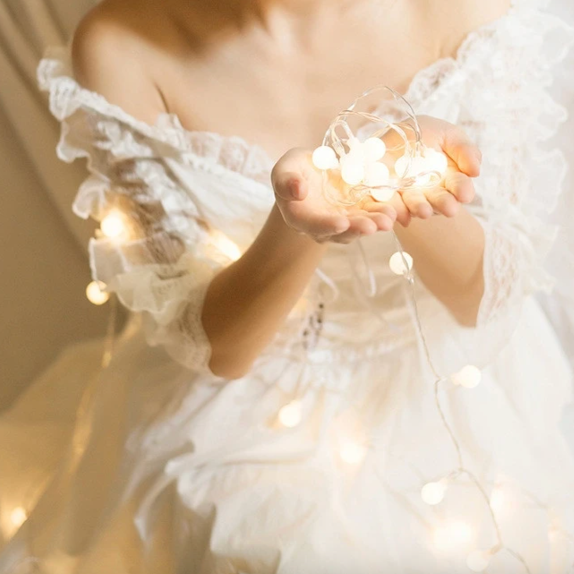 String Lights PVC 20 ft Warm White Indoor Outdoor Decorative Wedding Party Ambiance | Thomler