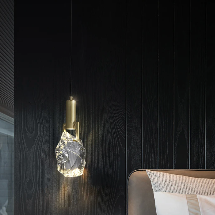 Pendant Light Crystal 11 in Adjustable Hanging Dining Room Kitchen Island Ceiling Lamp | Thomler