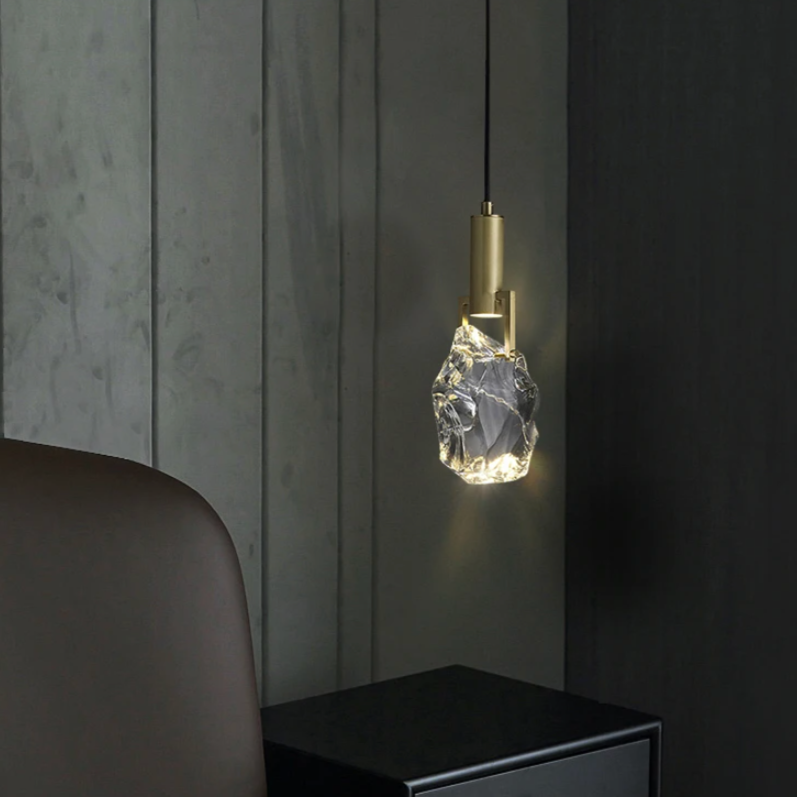 Pendant Light Crystal 11 in Adjustable Hanging Dining Room Kitchen Island Ceiling Lamp | Thomler