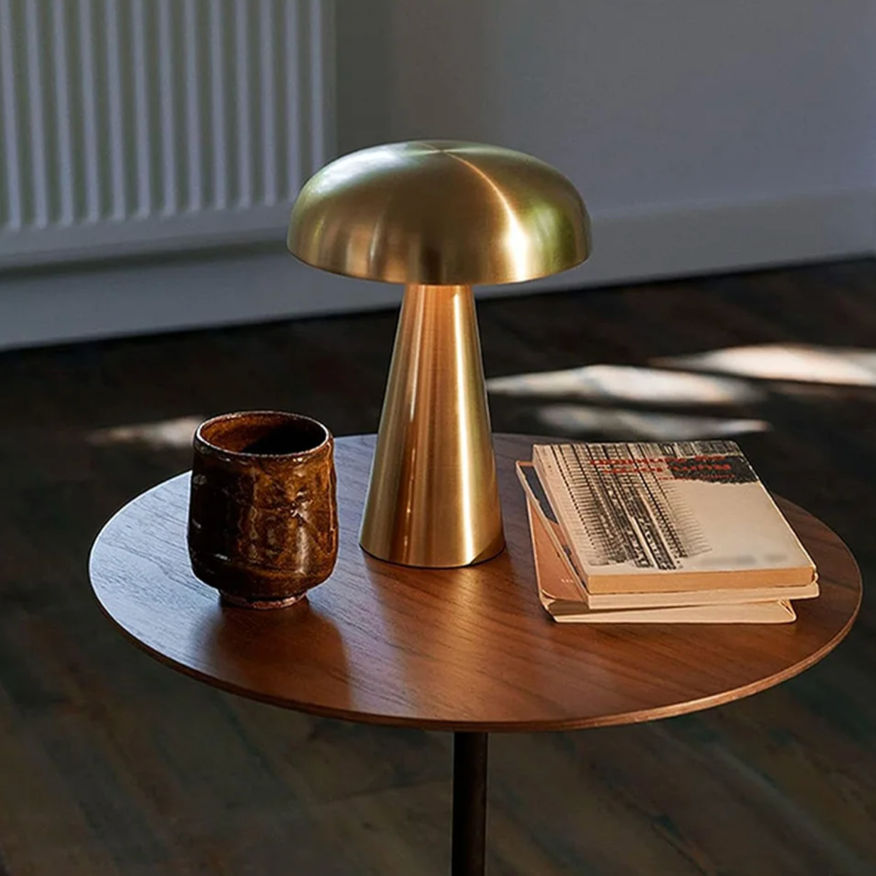 Table Lamp Metal 8 in LED Wireless Mushroom Nightlight Warm Neutral Cool Light | Thomler