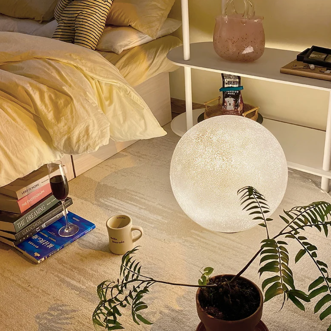 Floor Lamp Acrylic 16 in Adjustable Moonlight Living Room Bedroom Decorative LED Ambient Light | Thomler