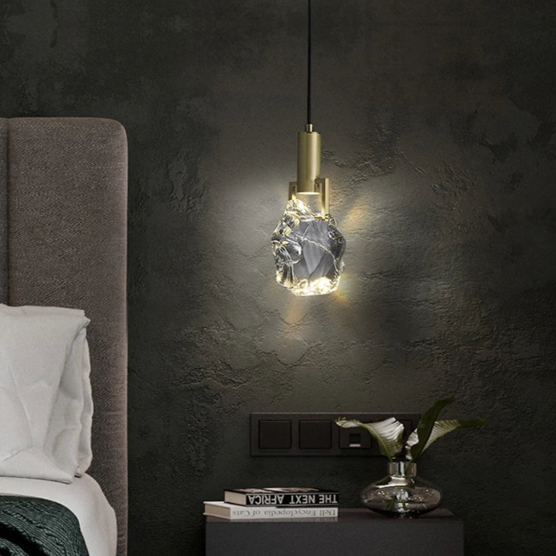 Pendant Light Crystal 11 in Adjustable Hanging Dining Room Kitchen Island Ceiling Lamp | Thomler