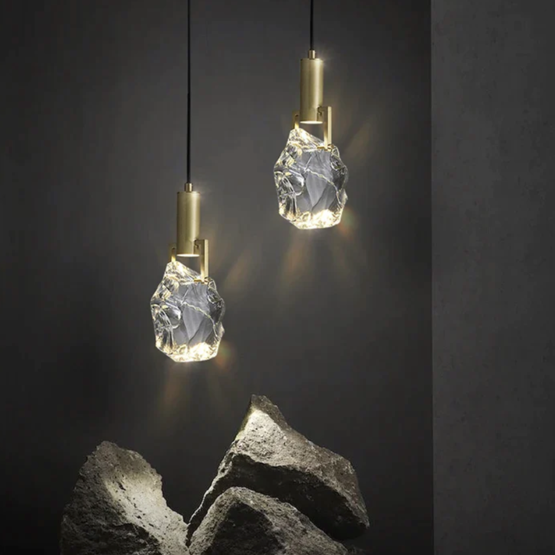 Pendant Light Crystal 11 in Adjustable Hanging Dining Room Kitchen Island Ceiling Lamp | Thomler