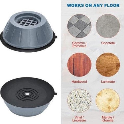 Appliance Vibration Dampening Feet – Heavy-Duty Rubber Stabilizers for Washing Machines, Dryers & Refrigerators | Thomler