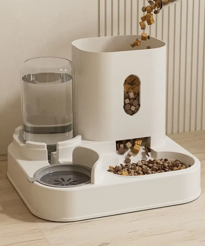 Pet Feeder 2300 ml Food Capacity With 1.0 L Water Dispenser For Cats Small Dogs Automatic Feeding Station Hydration Bowl | Thomler