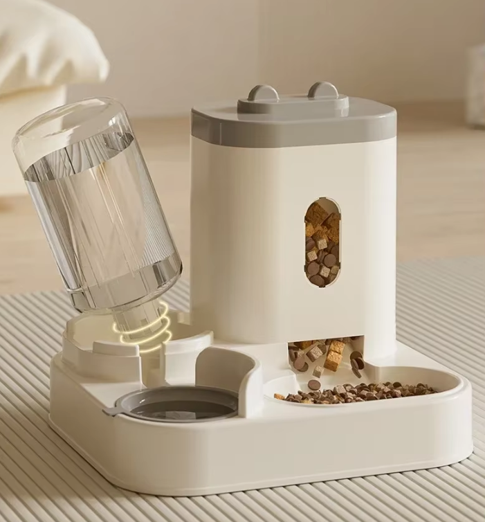 Pet Feeder 2300 ml Food Capacity With 1.0 L Water Dispenser For Cats Small Dogs Automatic Feeding Station Hydration Bowl | Thomler