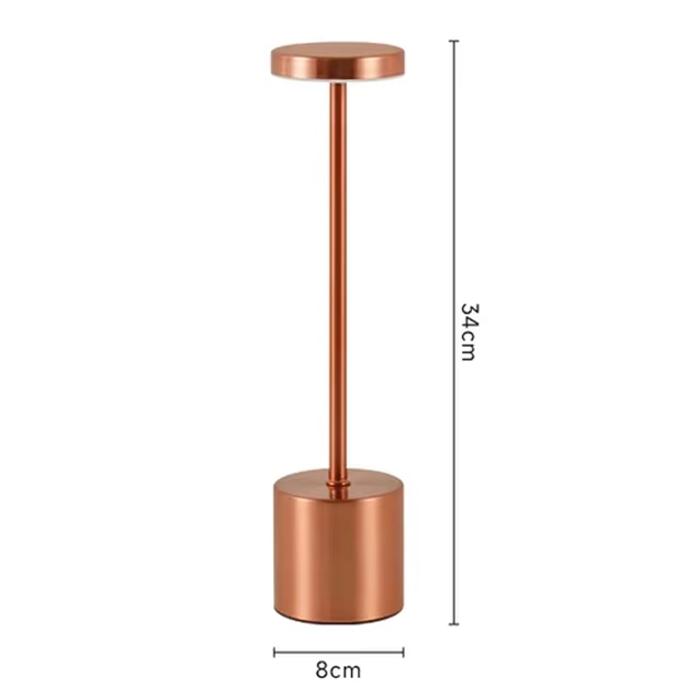 Table Lamp Aluminium 34.0 cm USB Rechargeable Bedroom Restaurant Touch Dimmable Wireless LED Nightstand Desk Light | Thomler