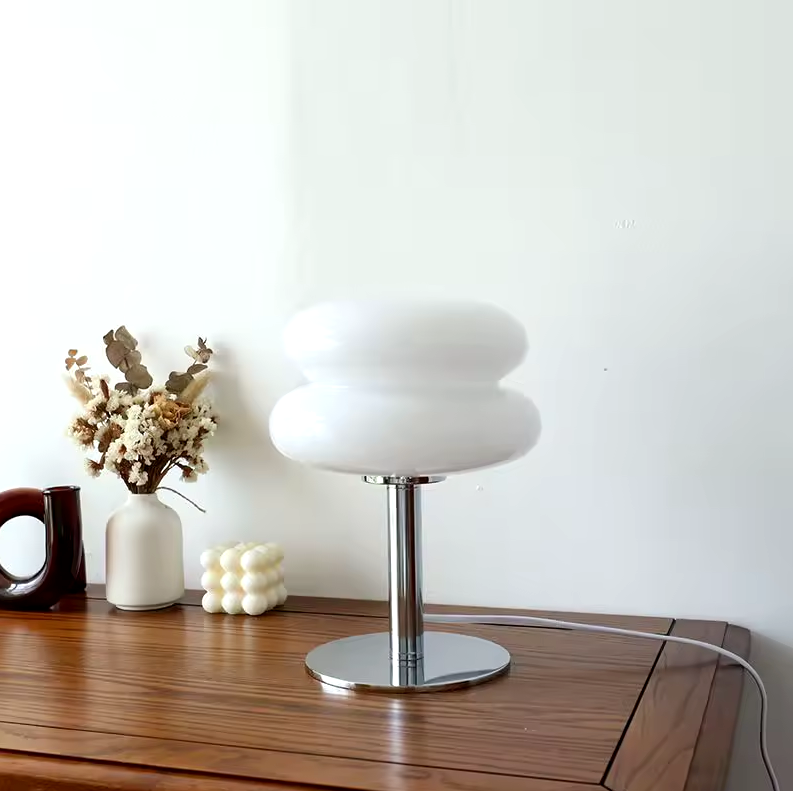Table Lamp Glass 28.0 cm Orange Ambient Lighting Bedroom Bedside Reading Light Dimmable USB Desk Lamp | Thomler