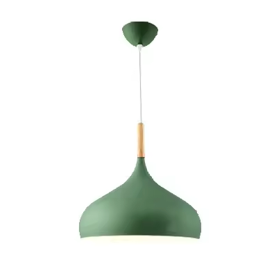 Pendant Light Aluminium 24.0 cm Wooden Accent Dining Room Kitchen Island Scandinavian Hanging Ceiling Lamp Adjustable Cord | Thomler
