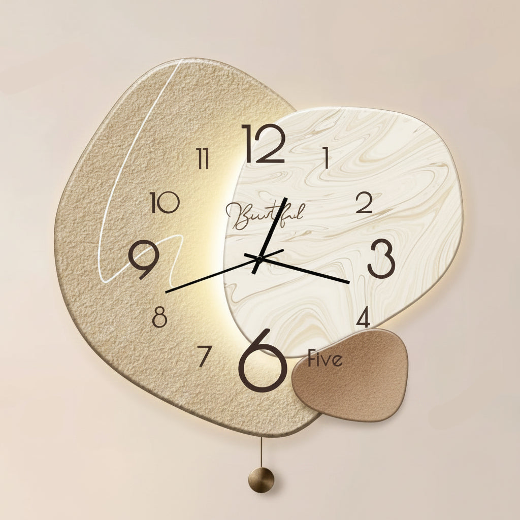 Round Silent Quartz Timepiece – Modern Home Accent for Bedrooms & Common Areas | Thomler