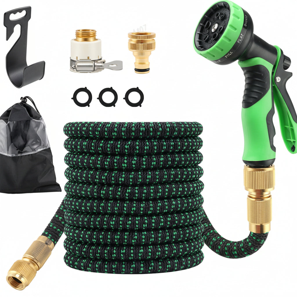 Expandable Garden Hose with Spray Nozzle for Lawn Watering & Car Wash | Lightweight Flexible Water Hose for Yard Irrigation & Outdoor | Thomler