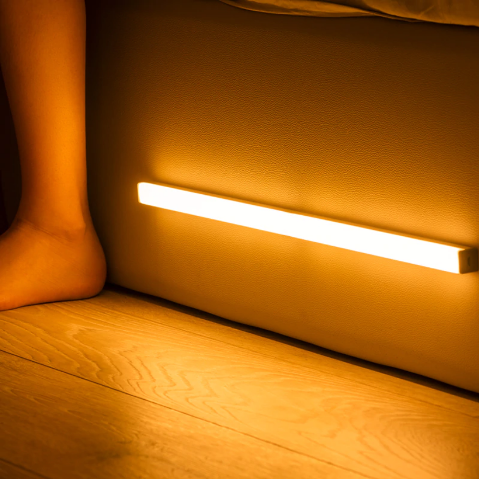 Motion Sensor LED Light Bar with Magnetic Mount for Closets, Hallways & Stairs | Under Cabinet Lighting Stick-On Wireless Battery or USB | Thomler
