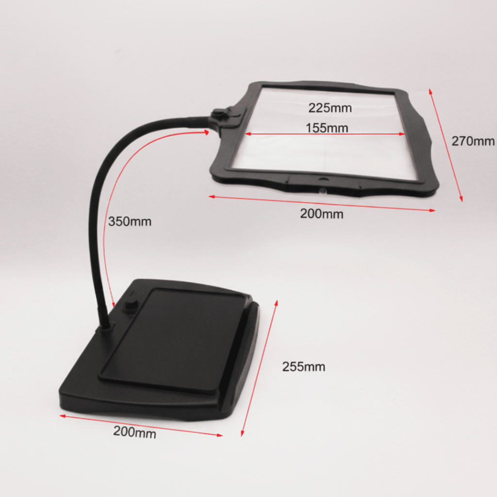 Magnifying Desk Lamp LED 12 in 3X Optical Magnifier Flexible Arm Bright Light for Crafting Reading Hands-Free Work | Thomler
