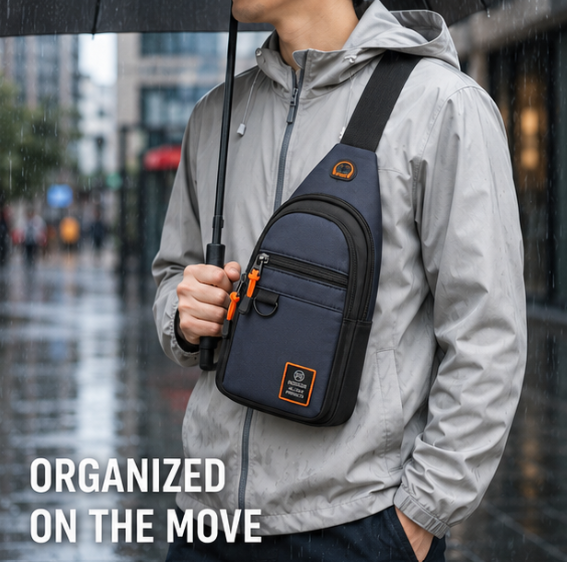 Compact Crossbody Bag with Organized Compartments & Weather-Resistant Shell for Daily Commute | Thomler