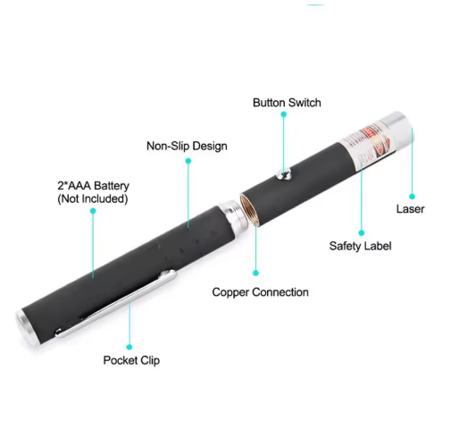 Precision Laser Pointer Pen for Presentations and Professional Use – 3 Beam Colors Available – Metal Construction – Up to 3,280 ft Range | Thomler