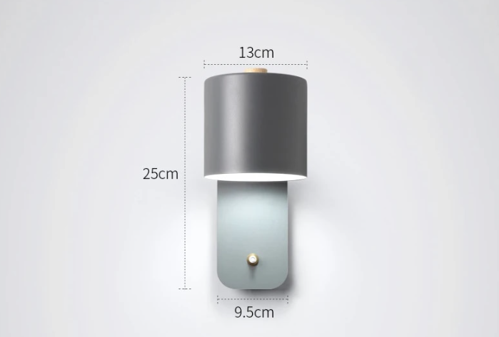 Metal Wall Sconce with On/Off Switch – LED Reading Light for Bedroom, Living Room & Hallway – Modern Minimalist Lighting Fixture | Thomler