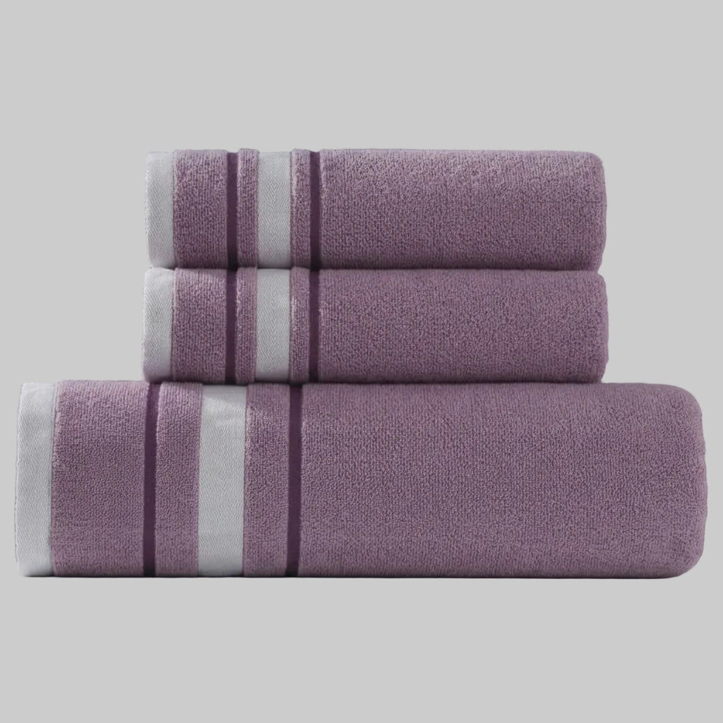 Plush Cotton Bath Towel Set – Ultra-Soft Absorbent Bathroom Towels for Home, Guest Bath, Shower & Spa – Classic Everyday Comfort | Thomler