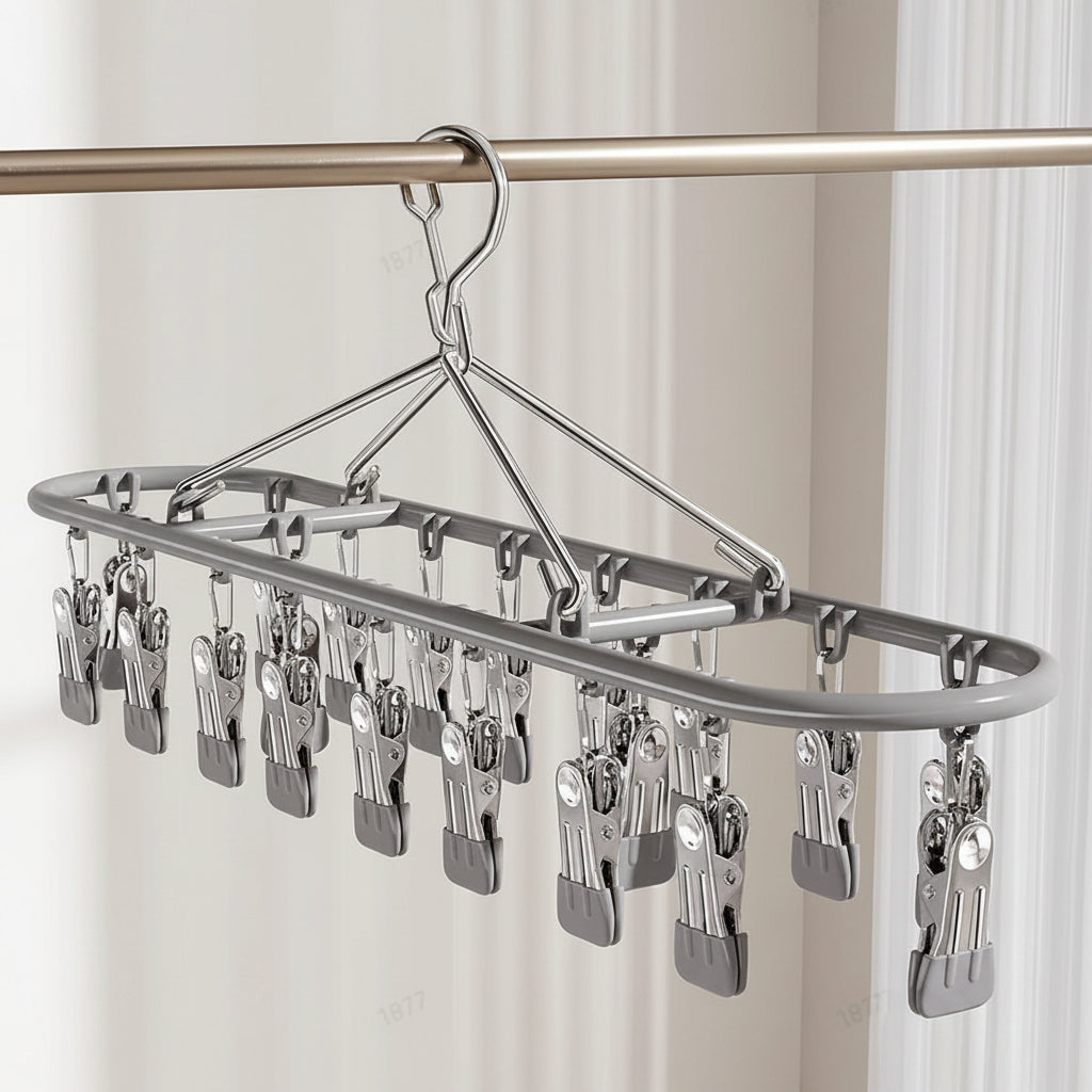 Rustproof Metal Laundry Drying Rack – Collapsible Clothes Hanger for Indoor & Outdoor Use | Thomler