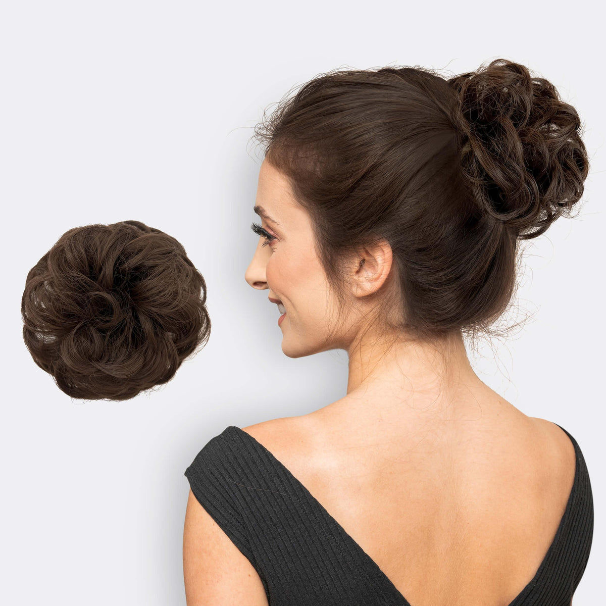 Messy Bun Hair Scrunchie – Instant Volume Ponytail Wrap for Thin or Fine Hair | Thomler
