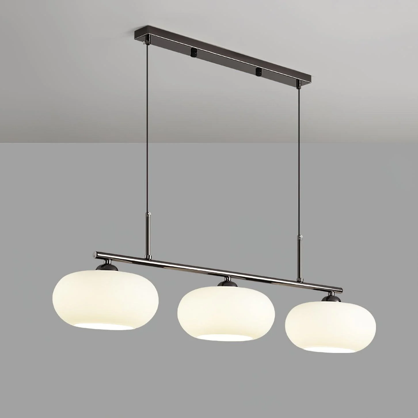 Pendant Light Glass Metal 18.0 cm 3-Head Adjustable Kitchen Island Dining Room Ceiling Lamp | Thomler