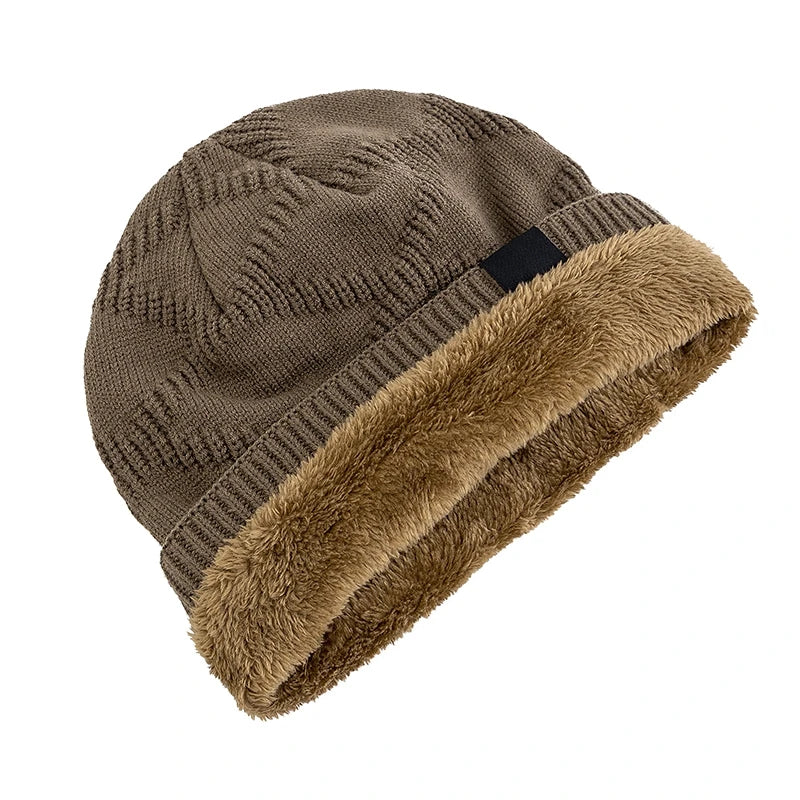 Slouchy Knit Beanie Hat with Fleece Lining – Unisex Cold Weather Headwear for Men & Women, Casual Outdoor Skull Cap | Thomler