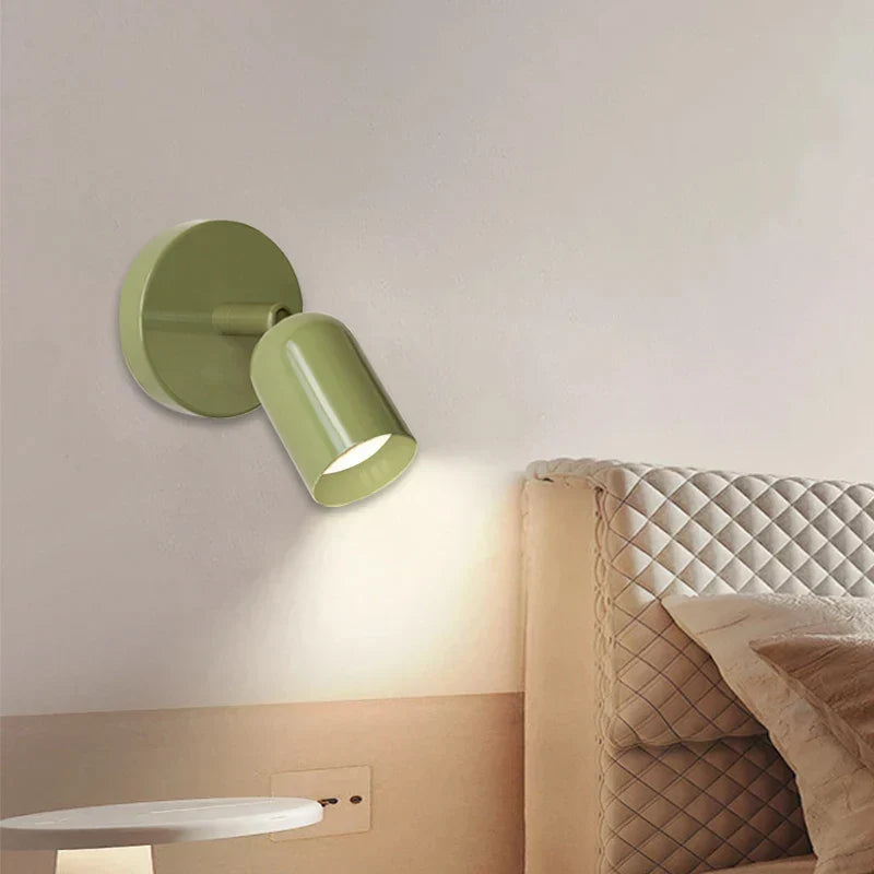 Soft Pastel Nordic Wall Light Fixture for Bedroom, Hallway & Living Room – Compact LED Sconce with Warm White Glow | Thomler