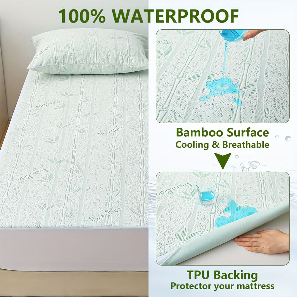 Cooling Bamboo Fitted Sheet – Temperature-Regulating Summer Sleep Topper for Hot Sleepers | Thomler