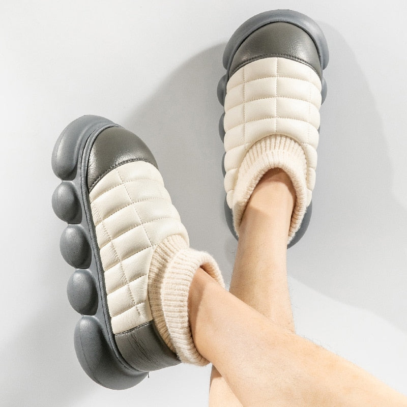 Insulated Faux-Fur Puffer Snow Boots – Elastic Slip-On Winter Footwear for Women & Men | Thomler