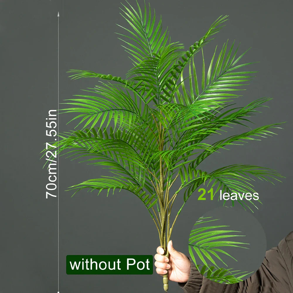 Artificial Palm Tree Plastic 88.0 cm Tropical Indoor Outdoor Decorative Floor Plant Patio Office Greenery | Thomler